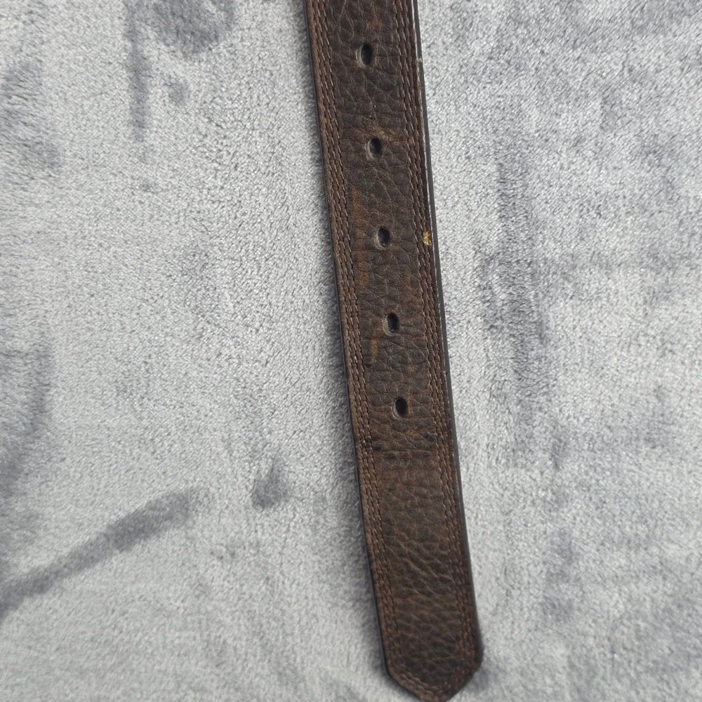 Ariat Belt‎ Kids Size 24 Brown Leather Rodeo Champion Bull Rider Trophy Buckle